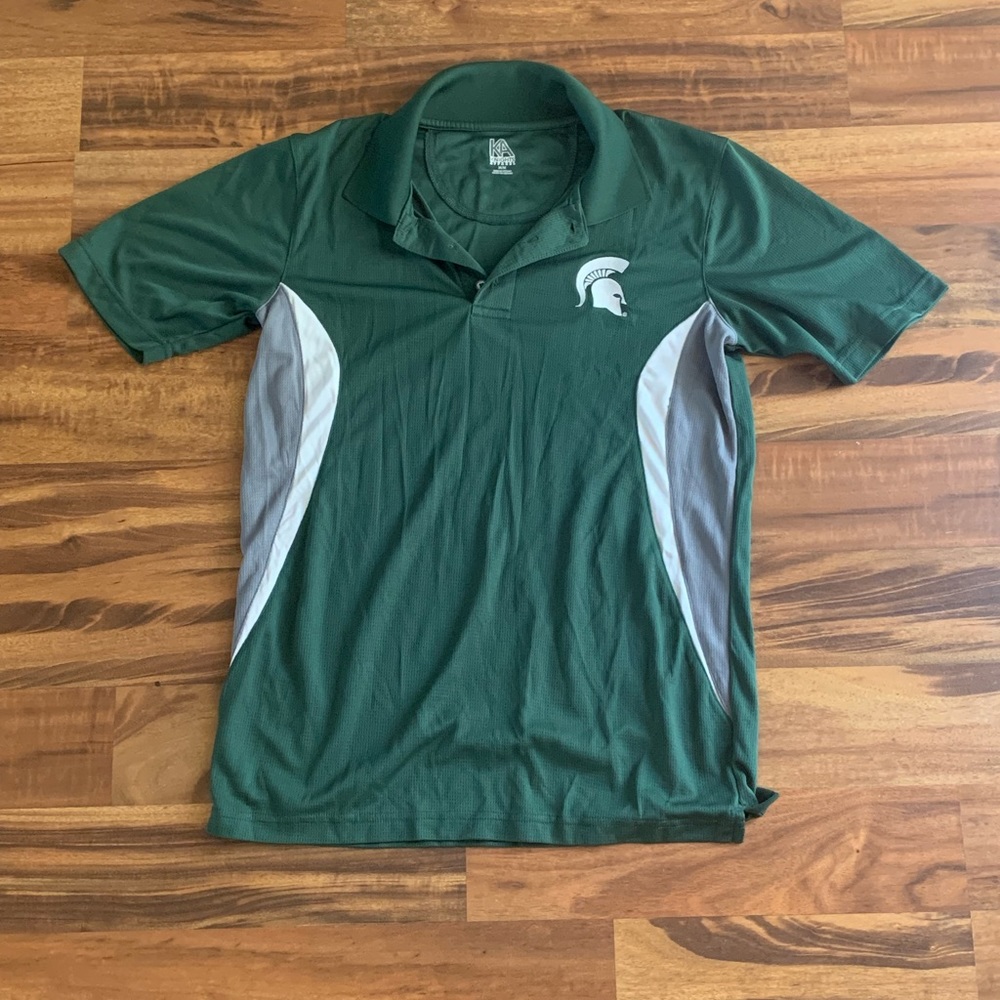 MSU Michigan State Spartans Polo Shirt Mens Medium Golf NCAA
